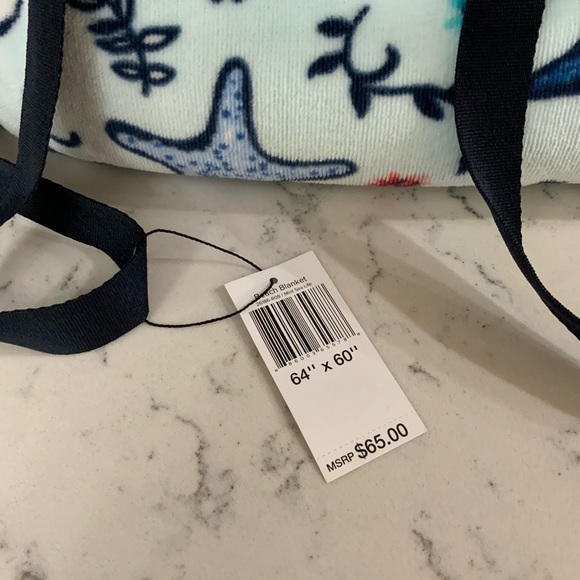 Vera Bradley Bath Vera Bradley Beach Blanket Towel In Mint Sea Life